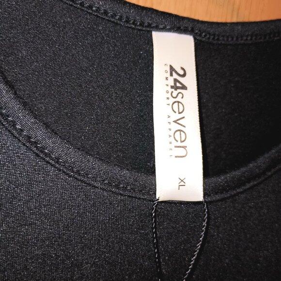 NEW 24seven Comfort Apparel Elbow Length Sleeve Maxi Dress Black XL - Picture 5 of 7